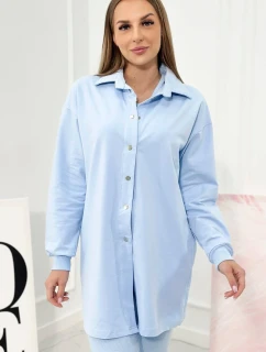 3dílná sada mikiny, topu a legín modrá