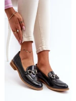 Kožené dámské lakované mokasíny Laura Messi 2760 modré