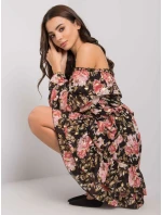 Šaty DHJ SK 15015 2.73P černá a růžová Šaty DHJ SK 15015 2.73P černá a růžová