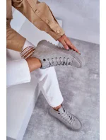 Dámské Tenisky Big Star Vysoké Zateplené Šedé GG274070 Dámské Tenisky Big Star Vysoké Zateplené Šedé GG274070