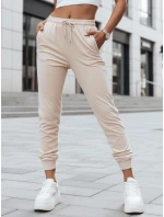 Dámské krémové velurové tepláky FashionStreet UY2841 Dámské krémové velurové tepláky FashionStreet UY2841