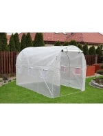 Krycí plachta pro zahradní tunel 200x300x200 cm BÍLÁ
