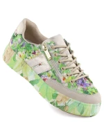 Dámské boty na platformě zelené Rieker M7711-91 Dámské boty na platformě zelené Rieker M7711-91