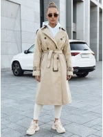FashionStreet dámský světle béžový dvouřadový trenčkot TY5353