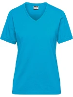 Daiber JN 1807 Dámské pracovní tričko z bio bavlny - Solid 02.1807 turquoise