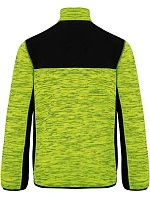WK WK 9108 Pánská pracovní pletená fleecová bunda 20.9108 fluorescent yellow melange/black
