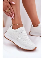 Dámské Tenisky Na Platformě Big Star RR274487 Hi-Poly System Bílé