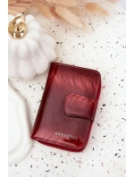 Lakovaná dámská peněženka s třpytivými detaily Luretta – červená