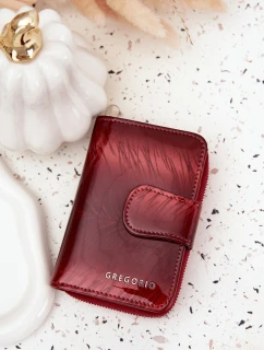 Lakovaná dámská peněženka s třpytivými detaily Luretta – červená