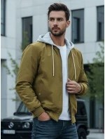 Pánská bunda bomber s kapucí zelená FashionStreet TX5022