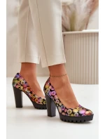 Kožené Lodičky Na Podpatku Maciejka 02629-39 Multikolor