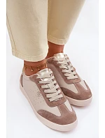 Dámské tenisky z přírodní kůže LR61-7091 Béžové Dámské tenisky z přírodní kůže LR61-7091 Béžové