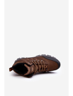 Pánské klasické trekové boty Brown Gometti