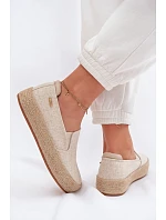 Dámské espadrilky na platformě Big Star TT274089 Béžové