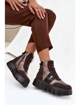 Boty na široké podrážce  model 222521 Step in style