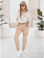 Dámské kalhoty CARGOIF light beige FashionStreet UY2712