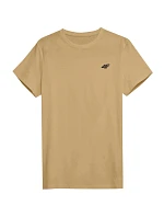 Pánské tričko 4F M4484 beige 4FWSS26TTSHM4484 83S pánské Pánské tričko 4F M4484 beige 4FWSS26TTSHM4484 83S pánské
