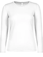 B&C #E150 LSL /women Dámské tričko s dlouhým rukávem 01.006T white
