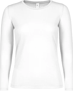B&C #E150 LSL /women Dámské tričko s dlouhým rukávem 01.006T white