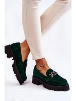 Semišové boty se zdobením Laura Messi 2489 zelene