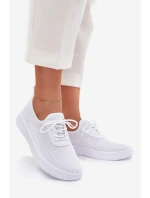 Dámské bílé textilní boty na platformě Kalyra