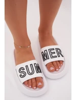 Dámské Pantofle Na Silné Podešvi SUMMER Bílé Vinceza 76051 Dámské Pantofle Na Silné Podešvi SUMMER Bílé Vinceza 76051