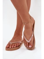 Dámské Japonské Pantofle Světle Hnědé 4FMM00FFLIF018-82S