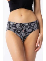 Dámské kalhotky Paisley Simple Classic  černé se vzorem - Julimex
