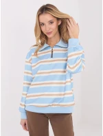 Damska bluza z rozpinana stójką Goodlookin jasnoniebieska (9981)