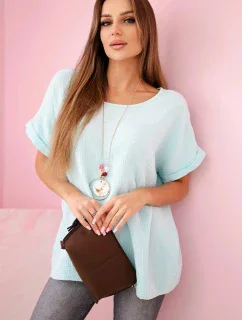 Mušelínová halenka s náhrdelníkem mincovna