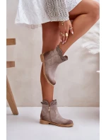 Nízké Dámské Boty Na Plochém Podpatku Zamszové Lewski 3624 Kávový