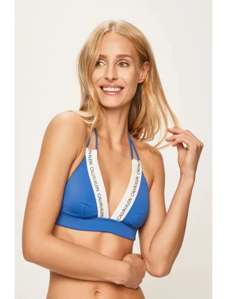 Vrchní díl plavek KW0KW00591-CHQ modrobílá - Calvin Klein