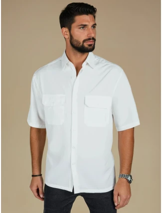 Pánské bílé tričko s krátkým rukávem FashionStreet KX1083