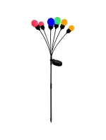 SOLÁRNÍ LAMPA TANČÍCÍ VE VĚTRU BAREVNÉ KOULE 6 LED 75CM XXL