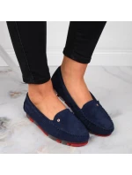 Semišové kožené mokasíny Filippo W PAW201D navy blue