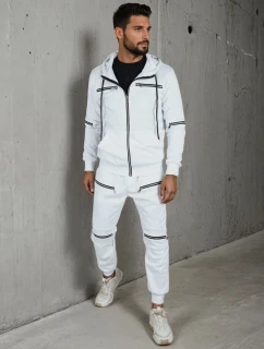 FashionStreet pánská bílá tepláková souprava AX0813