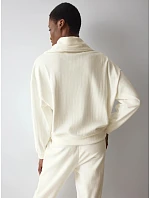 Svetr Velour Rib Sweater krémový Silk White - TRIUMPH Svetr Velour Rib Sweater krémový Silk White - TRIUMPH