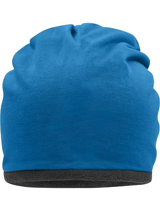 Daiber MB 7131 Žerzejová čepice s fleecovou podšívkou 03.7131 bright blue/carbon