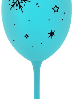 ZIMĚNKA - tyrkysová sklenice na víno 350 ml