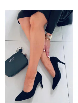 Dámské lodičky na jehlovém podpatku NF-84P černé - SEASTAR Dámské lodičky na jehlovém podpatku NF-84P černé - SEASTAR