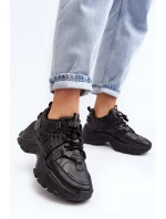 Dámské Sportovní Boty Sneakersy Masivní Černé Toderus