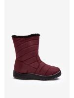 Vysoké Dámské Ocákané Sněžáky Bordové Luxina Vysoké Dámské Ocákané Sněžáky Bordové Luxina