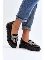 Lakované dámské mokasíny Laura Messi 2785 černé