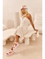 Dámské sandály na platformě Big Star NN274A529 růžové