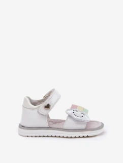 Dětské Sandály Na Suchý Zip Bílé Orailla