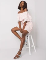 Šaty LK SK 507354.30P bílé a růžové Šaty LK SK 507354.30P bílé a růžové