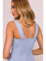 M843 Džínové midi šaty - světle modré