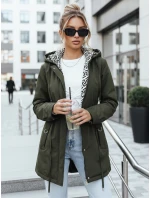 Dámská bunda parka s odepínací kapucí FashionStreet zelená TY5395