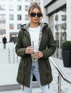 Dámská bunda parka s odepínací kapucí FashionStreet zelená TY5395
