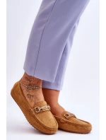 Klasické semišové mokasíny se zdobením Camel Amera Klasické semišové mokasíny se zdobením Camel Amera